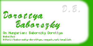 dorottya baborszky business card